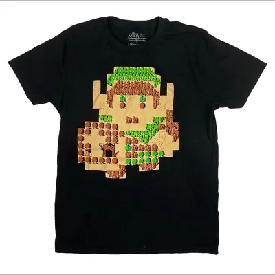 RARE Legend Of Zelda XL Mens Black Lootwear 8 Bit Game Graphic T Tee Shirt • £10.99