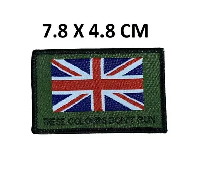 Union Jack Flag British Army These Colours Don't Run Sew On Patch Jeans New 1092 • £1.99