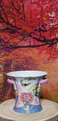 Chinese Antique Tobacco Leaf Cachepot • $115