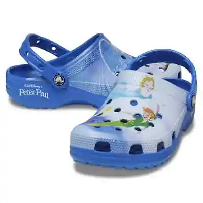 NWT CROCS Disney Parks PETER PAN Crocs Clogs Adults M4/w6 M5/w7 M6/w8 M7/w9 • $52