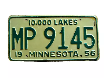 1956 Minnesota 10000 Lakes Vintage License Plate In Original Condition MP 9145 • $19.95