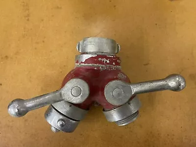 Vintage Brass Fire Hose / Hydrant Splitter 2-1/2  NPSH 1-1/2 X1-1/2  USA • $48