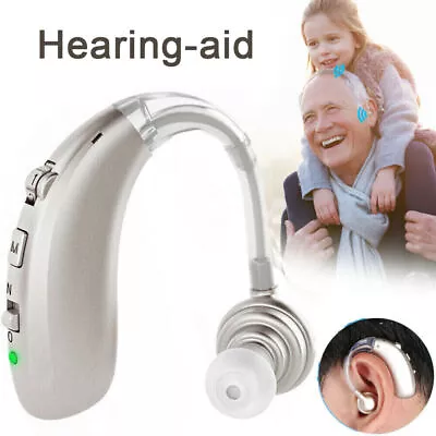 Rechargeable Digital Hearing Aid Sound Voice Amplifier Behind Ear Adjustable AU' • $27.19