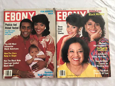 Phylicia Ayers-Allen Ahmad Rashad EBONY Magazine Lot Of 2 May 1987 Feb 1988 • $28