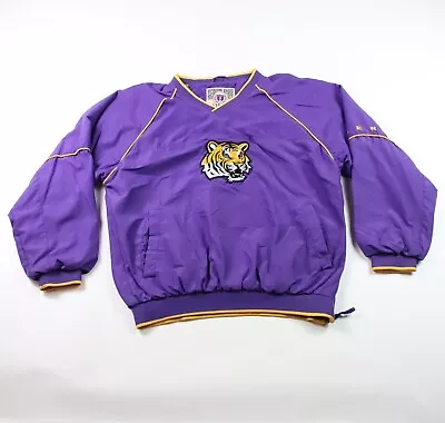 Vintage LSU Tigers Jacket Mens M Genuine Stuff Collegiate Box Fit Windbreaker • $19.99