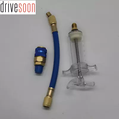 New Hand Turn A/C AC Oil And Dye Injector With R-134a Snap Quick Coupler 1/4 SAE • $12.99