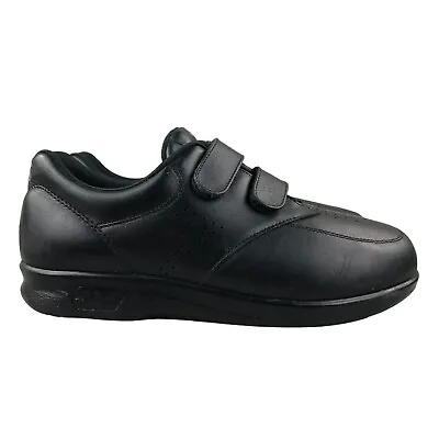 SAS Men's Size 8.5M Black Leather Perforated Hook & Loop Comfort Walking Shoes • $49.90