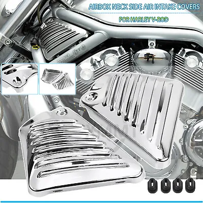 Louvered Airbox Neck Side Air Intake Covers For Harley V-Rod VRSCA Muscle VRSCF • $36.98