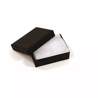 Pack Of 4 Small Black Card Jewellery Presentation Gift Boxes (No3) Earring Charm • £5.27