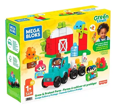 Mega Bloks Green Town Grow & Protect Farm Block Construction Playset • £25.99