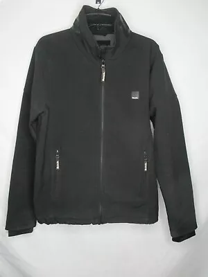 Bench Mens Jacket Medium Black Pcokets Full Zip Stand Collar Polyester Blend • $19.99