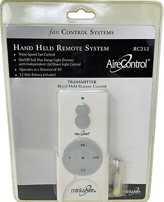 Minka-Aire RCS212 Hand Held Ceiling Fan Remote Control System White NIB New • $29.99