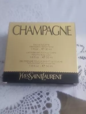 Champagne YSL Parfum SET Vintage Discontinued 30mlEdt 50mlBody Lotion ShowerGel • £150