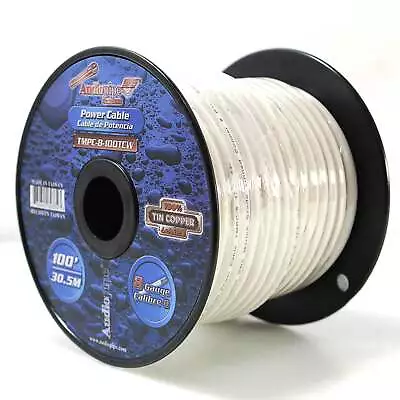 Audio Pipe 8 GA Stranded OFC Tinned Copper Marine Power/Ground Wire White Lot • $11.99