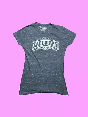 Zac Brown Band 2014 Concert Tour T Shirt Womens Size Medium Gray Country Music • $12.99