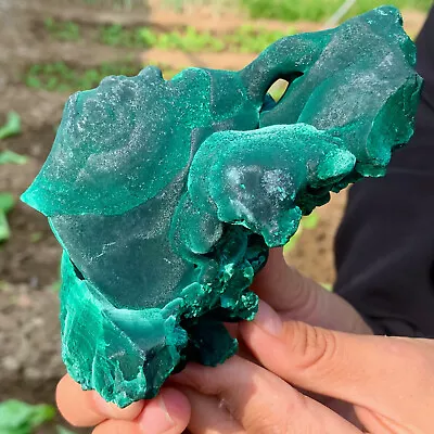 1.15LB Natural Glossy Malachite Transparent Cluster Rough Mineral Sample • $5.50