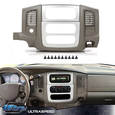 Fit For 2002-2005 Dodge Ram Center Radio Dash Trim Panel Bezel Beige Silver • $129