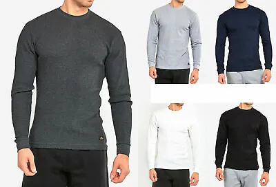 $15.98 • Buy Men's Thermal Shirt Long Sleeve Medium Weight Waffle Knit Warm Layering