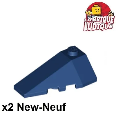 Lego - 2x Wedge 4x2 Triple Left Slope Blue Dark / Dark Blue 43710 New • $2.41