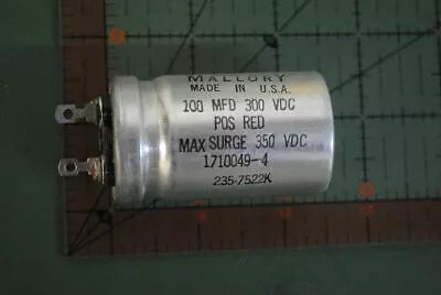 100uF 300v MALLORY VINTAGE CAPACITOR 1710049-4 100mfd 300vdc SOLDER TABS New 2pc • $28.07