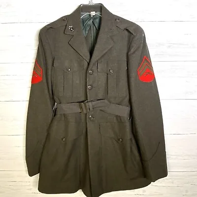 Vintage 50s US Marines USMC Wool Dress Coat Jacket Men’s Sz 36L • $29.70