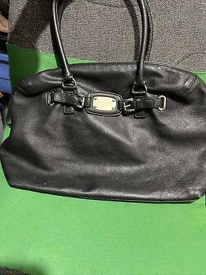 NWT Large Michael Kors Black Leather Hamilton XL Weekenders Satchel Handbag • $139.99