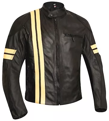 X-MEN Leather Motorbike Jacket Vented Motorcycle Coat With Armours • $156.59