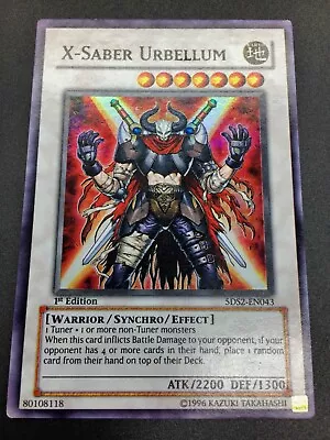 Yugioh 1st Edition X-Saber Urbellum Super Rare Holo 5DS2-EN043 NM/M • $4