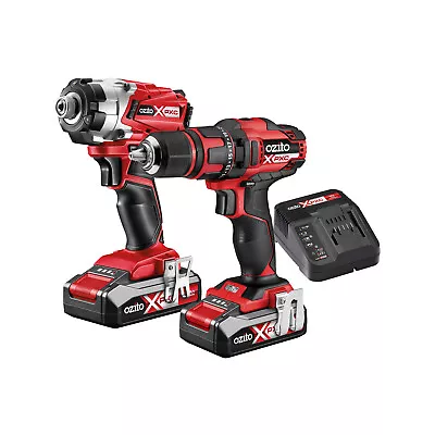 Ozito PXC 18V Cordless Drill + Impact Driver Kit Power Tools Equipment  • $210.14