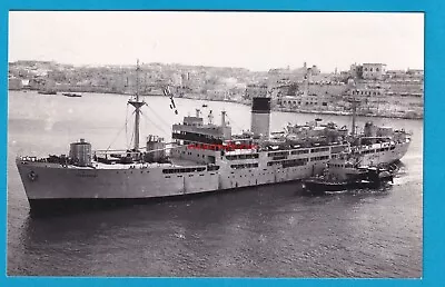 Original Postcard Size Real Photo R.F.A. RESURGENT At MALTA  1958 • £1.25