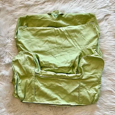 Pottery Barn Kids MY FIRST ANYWHERE Chair Twill Green Piping SLIPCOVER Only • $55