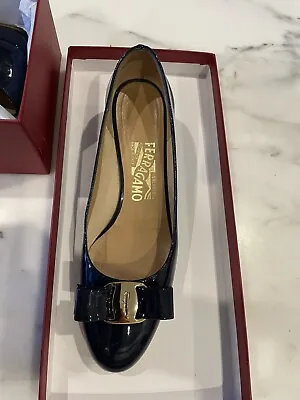 Salvatore Ferragamo Oxford Blue Naplakcalf Shoes • $550
