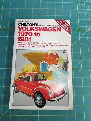 $5.99 • Buy Chilton's Volkswagen Beetle 1970-1981 Repair Service Manual 6837.