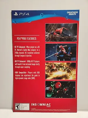 Playstation Spider-Man Magnet Display Promo Sign For PS4 Kiosk • $129.99