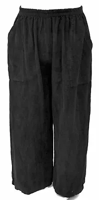 Plus Size La Bass Black Cotton Cord 2 Pockets Pants Xxl-xxxl • $87.14