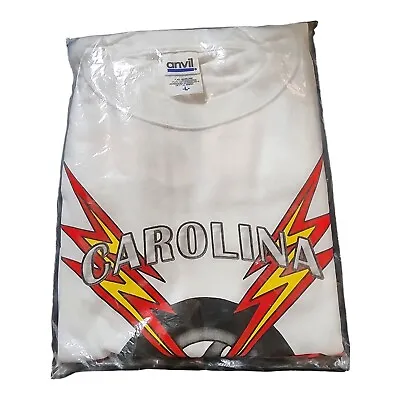 Carolina Thunder T-shirt Size L Biker Event Lightning Budweiser AMA 99.7 Vintage • $39.92