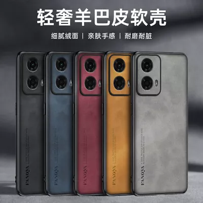 For Motorola Moto G24 Luxury Business Retro Leather Soft TPU Rubber Case Cover • $7.99