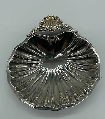 Vintage International Silver Co. Silverplated Shell Footed Candy Ring Dish 1991 • $18.99