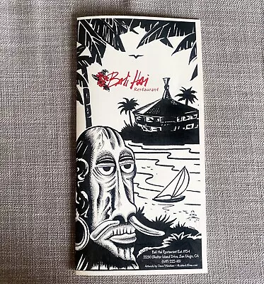 $70 • Buy Shelter Island's Bali Hai Restaurant Tiki Bar Cocktail Menu San Diego