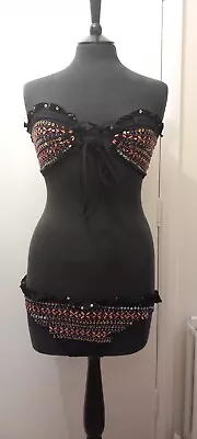 New Matthew Williamson Black Embroidered/Embellished Bikini. Sz 12. • £40