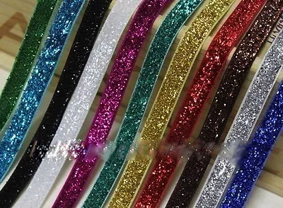 3/8 Metallic Velvet Ribbons- 15 Colors- 5 Yards- 15 Yards • $8.99