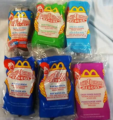 2000 McDonalds Power Rangers Rescue #2 5 6 8 & 9 Lot Of 6 Happy Meal Toys • $2.74