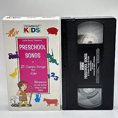 CEDARMONT KIDS Little David Presents PRESCHOOL SONGS (VHS 1997) TESTED-RARE-HTF • $10.99