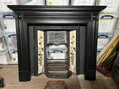 £150 • Buy Cast Iron Fireplace Victorian Style Tiles And Wood Surround