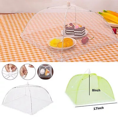 Kitchen Large Folding Mesh Food Cover Dome Pop Up Plate Umbrella Fly Net Cover • $8.48