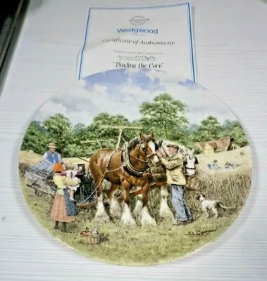 £4.99 • Buy Wedgewood Collector Plate 'Binding The Corn' From Life On The Farm Series