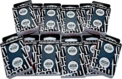 Set Of 12 Black Decks 2017 World Series Of Poker Used Copag Plastic Cards * • £62.63