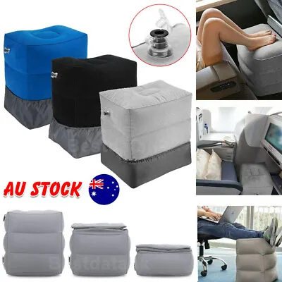 $20.99 • Buy Travel Inflatable Foot Rest Portable Office Train Car Leg Footrest Air Pillow AU