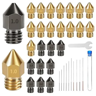 MK8 Extruder Nozzles Kits For CR10 Ender 3 Pro Ender 5 Pro Hardened Steel/Brass • $15.82