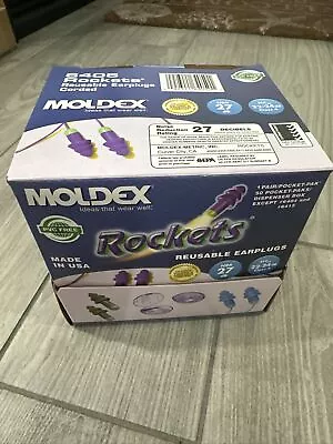 MOLDEX 6405 Rockets Corded Reusable Ear Plugs Pocket-Pak Carrying Case 50 PACK • $96.99